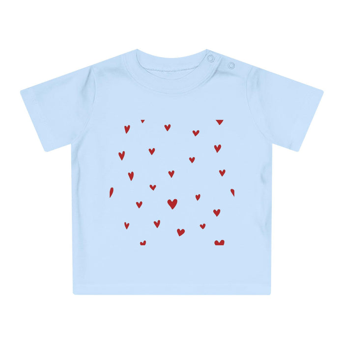 Valentine's Day Organic Cotton Baby Tee with Heart Design: Comfort Meets Elegance