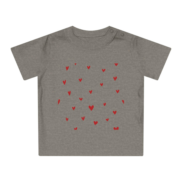 Valentine's Day Organic Cotton Baby Tee with Heart Design: Comfort Meets Elegance