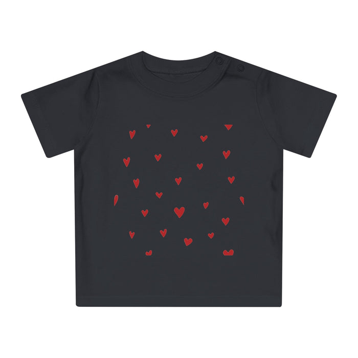 Valentine's Day Organic Cotton Baby Tee with Heart Design: Comfort Meets Elegance