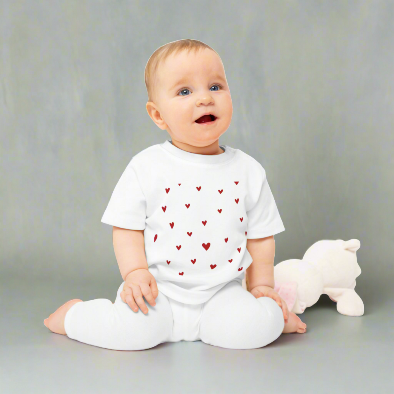 Valentine Red Heart Organic Cotton Baby Tee: Ultimate Elegance and Coziness