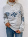 Festive Snowflake Pattern Turtleneck Pullover Sweater - Cozy Winter Essential