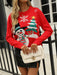 Charming Snowman & Christmas Tree Cozy Holiday Sweater - Women's Festive Knit Jumper