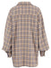 Chic Vintage Plaid Oversized Shirt Jacket - Timeless Style for Women