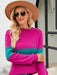 Chic Color Block Turtleneck Sweater - Essential Winter Wardrobe Staple for Women