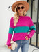 Chic Color Block Turtleneck Sweater - Essential Winter Wardrobe Staple for Women