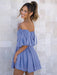 Chic One-Shoulder Boho Mini Dress with Comfortable Elastic Waistband