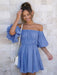 Chic One-Shoulder Boho Mini Dress with Comfortable Elastic Waistband