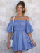 Chic One-Shoulder Boho Mini Dress with Comfortable Elastic Waistband