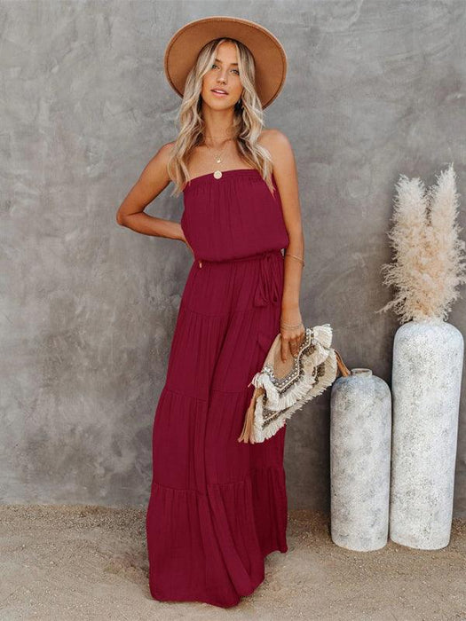 Chic Backless Lace Maxi Dress for Fashion-Forward Women