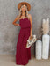 Chic Backless Lace Maxi Dress for Fashion-Forward Women