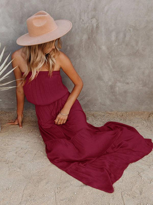 Chic Backless Lace Maxi Dress for Fashion-Forward Women