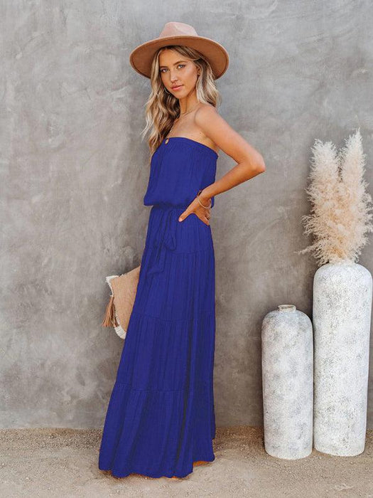 Chic Backless Lace Maxi Dress for Fashion-Forward Women