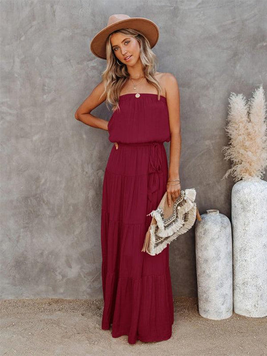 Chic Backless Lace Maxi Dress for Fashion-Forward Women