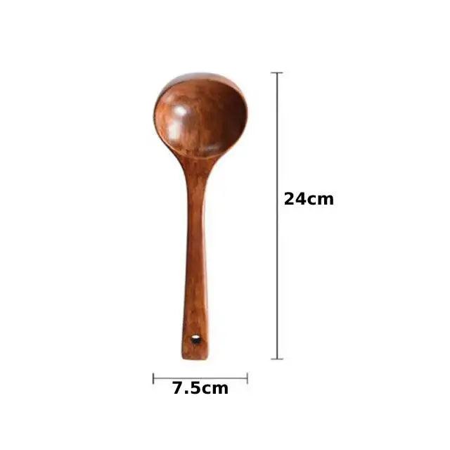 Handcrafted Wooden Soup Ladle Spoon for Culinary Excellence