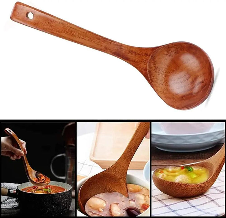 Handcrafted Wooden Soup Ladle Spoon for Culinary Excellence