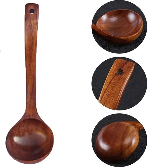 Handcrafted Wooden Soup Ladle Spoon for Culinary Excellence