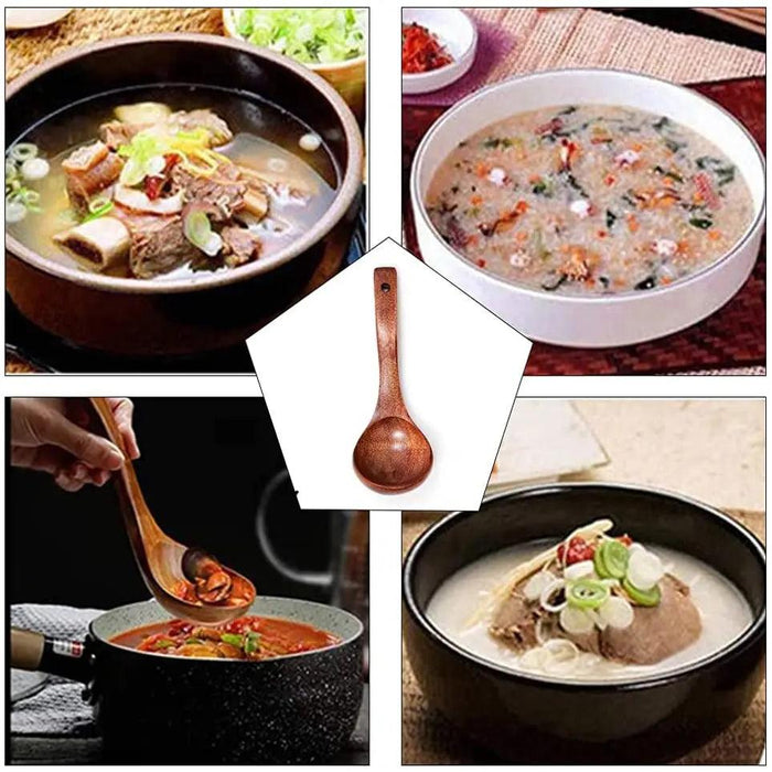 Handcrafted Wooden Soup Ladle Spoon for Culinary Excellence