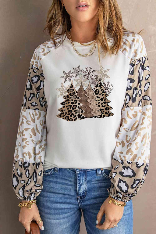 Wild Leopard Print Oversized Sweatshirt