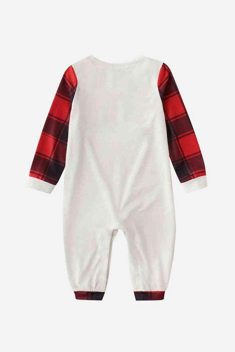 Adorable Plaid Pattern Baby Jumpsuit with Long Sleeves