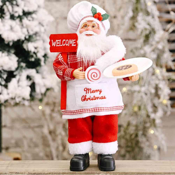 Whimsical Santa Gnome Figurine for Festive Holiday Decor