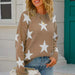 Winter Chic Star Pattern Round Neck Sweater - Your Essential Cozy Layer