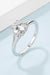 Elegant Lab Created Diamond Ring with Moissanite Accents and Sterling Silver Detail