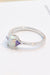 Radiant Opal and Zircon Silver Ring: Embrace the Essence of Elegance