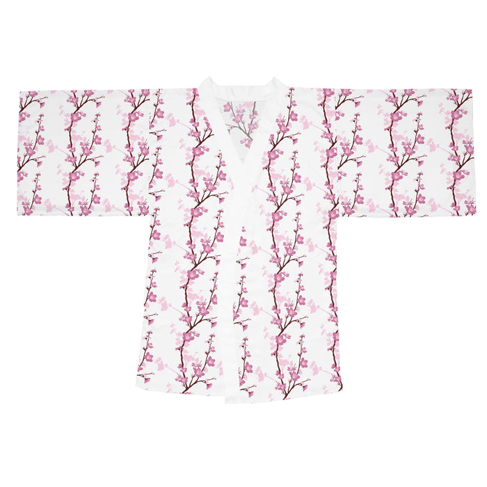 Personalized Luxury Japanese Floral Bell-Sleeve Kimono Robe