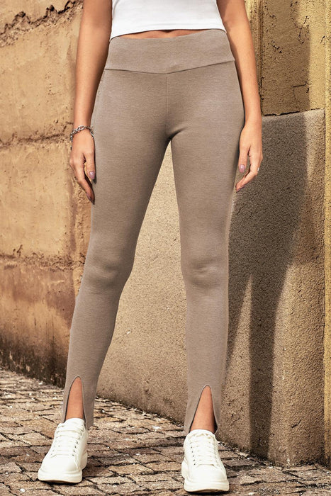 Chic Ribbed High Waist Leggings for Effortless Style Enhancement