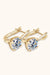 Exquisite 4 Carat Moissanite and Zircon Sterling Silver Earrings with Elegant Gold and Platinum Finish