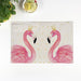 Chic Flamingo-Print Linen Table Mat for Heat Protection and Style