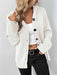 Stylish Button-Up Cozy Hooded Cardigan with Adjustable Drawstring