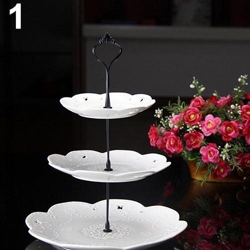 Elegant Customizable Crown Cake Stand in Stainless Steel with 3 Tiers