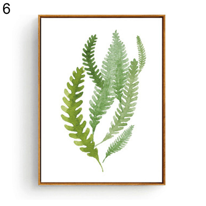 Green Botanical Leaf Canvas Wall Art - Enhance Your Home with Nature