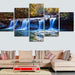 Tranquil Waterfall Cascade Art Set for Home Ambiance