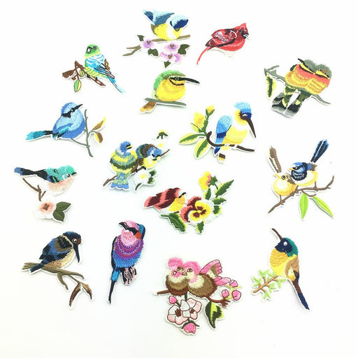 Avian Elegance Embroidered Patch Collection for Clothing and Accessories