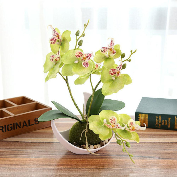 Elegant Faux Butterfly Orchid Bonsai - Stunning Home Decorative Accent