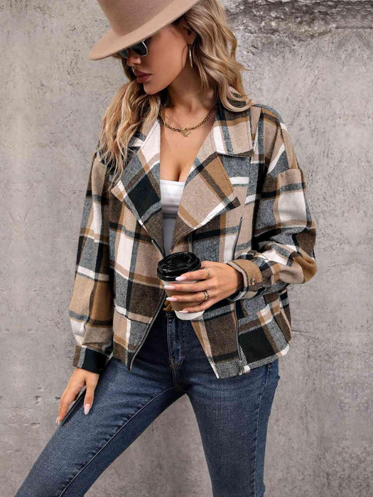 Plaid Perfection Button-Up Jacket - Comfort Meets Timeless Style