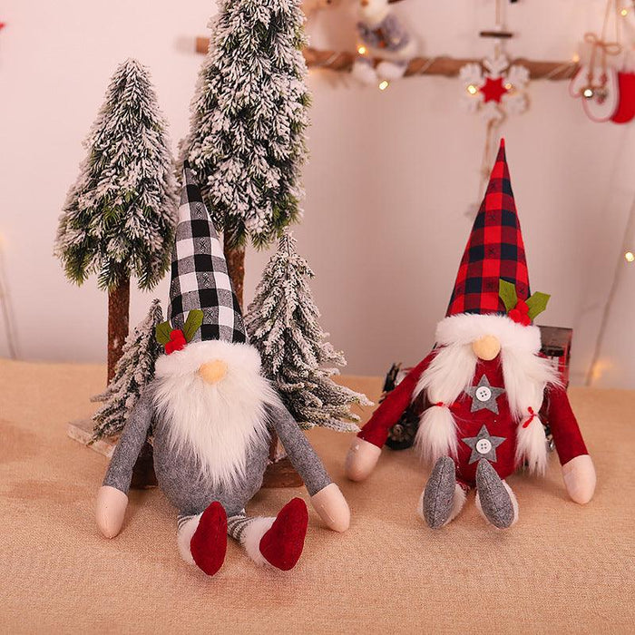Whimsical Christmas Gnome Tieback Set for Festive Decor