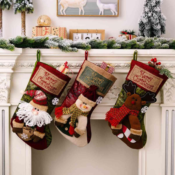 Cheerful Christmas Stocking Hanging Ornament