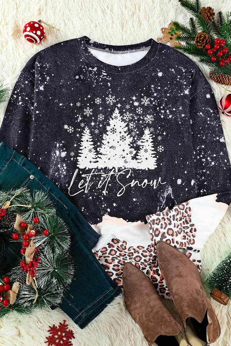 Winter Wonderland Cat Graphic Sweatshirt