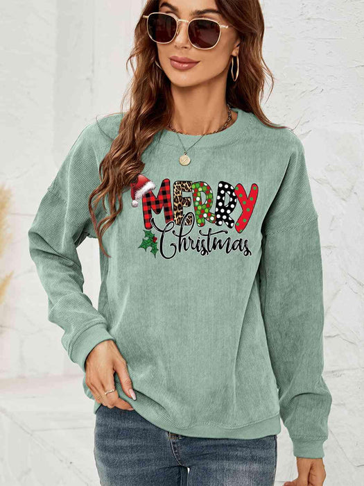 Festive Cheer Merry Christmas Graphic Sweatshirt