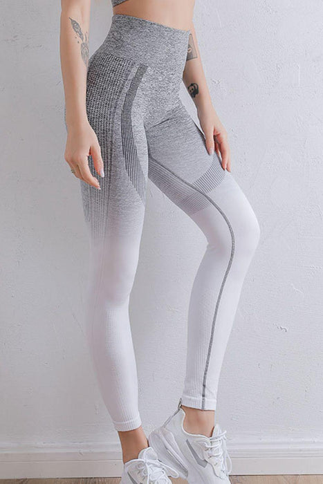 Elegant Gradient High-Rise Athletic Leggings