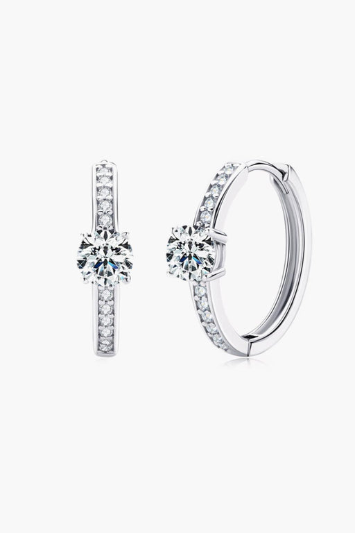 Luxe Platinum-Plated Moissanite Earrings with Sparkling Zircon Accents