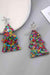 Festive Acrylic Christmas Tree Dangle Earrings