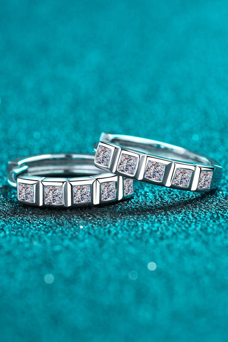 Sophisticated Sterling Silver Huggie Earrings with Stunning Lab-Grown Diamonds