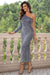 Chic Single-Sleeve Floor-Length Dress with Stylish Side Slit