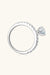 Elegant Platinum-Enhanced Moissanite Ring with Zircon Accents