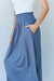 Chic Dusty Blue High Waist Maxi Skirt - Perfect Blend of Comfort and Elegance