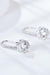 Sterling Silver Moissanite Drop Earrings with Shimmering Zircon Accents